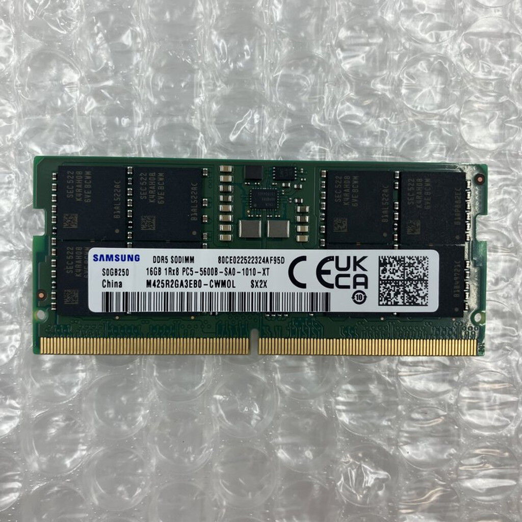 中古 PC5-44800 16GB ノート用(DDR5-5600) 178698 （372900