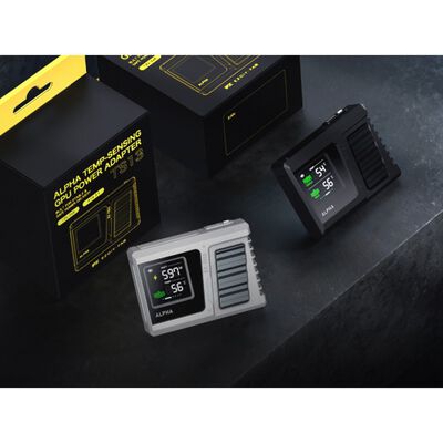 EZDIY  ALPHA TS13 - ATX 3.1 12V-2x6 Temp-Sensing U-Shape GPU Power Adapter - White - RVS EZDPI248-3 (リバースモデル ホワイト) 