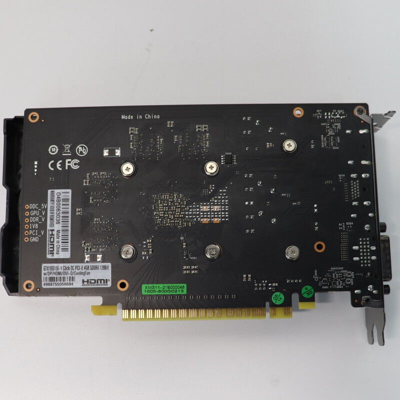 中古 玄人志向 GF-GTX1650D6-E4GB/DF3(GTX1650 4GB GDR6