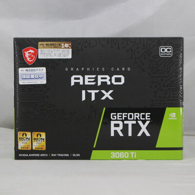 【通販センター】中古  MSI GeForce RTX 3060 Ti AERO ITX 8G OC LHR（RTX3060Ti 8GB） 3480035339 