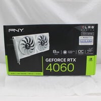 中古  PNY GeForce RTX 4060 8GB XLR8 Gaming OC DUAL FAN White Edition VCG40608DFWXPB1-O（RTX4060 8GB） 3480040358 