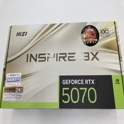 【盛岡都南店】中古  MSI GeForce RTX5070 12G INSPIRE 3X OC 4580001604 