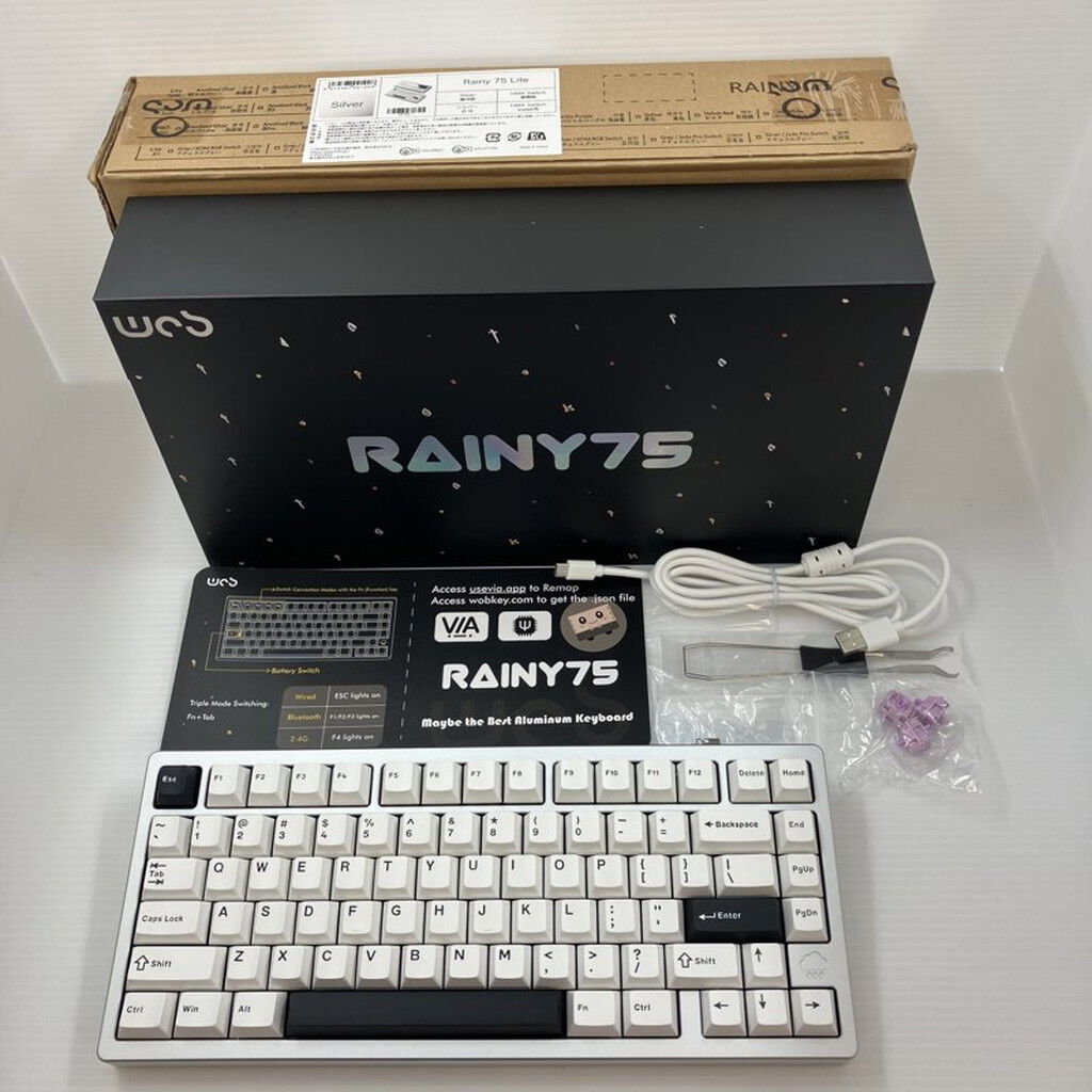 中古 WOBKEY Rainy75 Lite LR75SIL (無線 ｷｰﾎﾞｰﾄﾞ SV) 3410014205