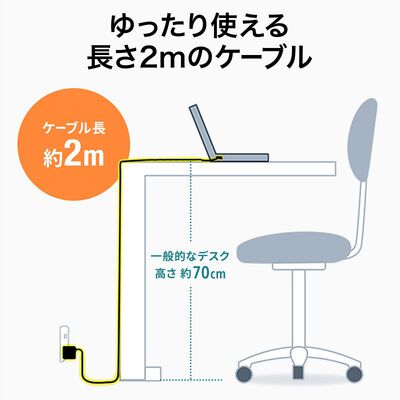 サンワサプライ  ACA-PD91BK (USB PD対応AC充電器 PD65W・Type-Cケーブル付き) 