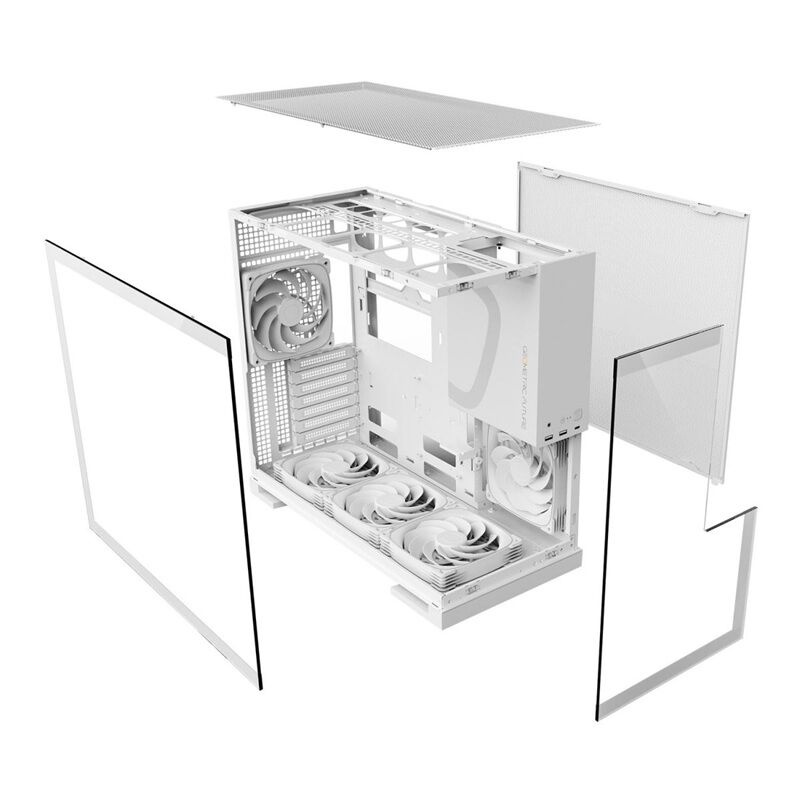 Geometric Future Model 5 White with 5FAN GF-M5-WT PLUS (E-ATX