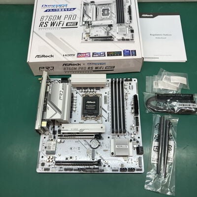 【浦添城間店(沖縄)】中古  ASRock B760M Pro RS WiFi White (B760 1700 mATX DDR5) 4780001095