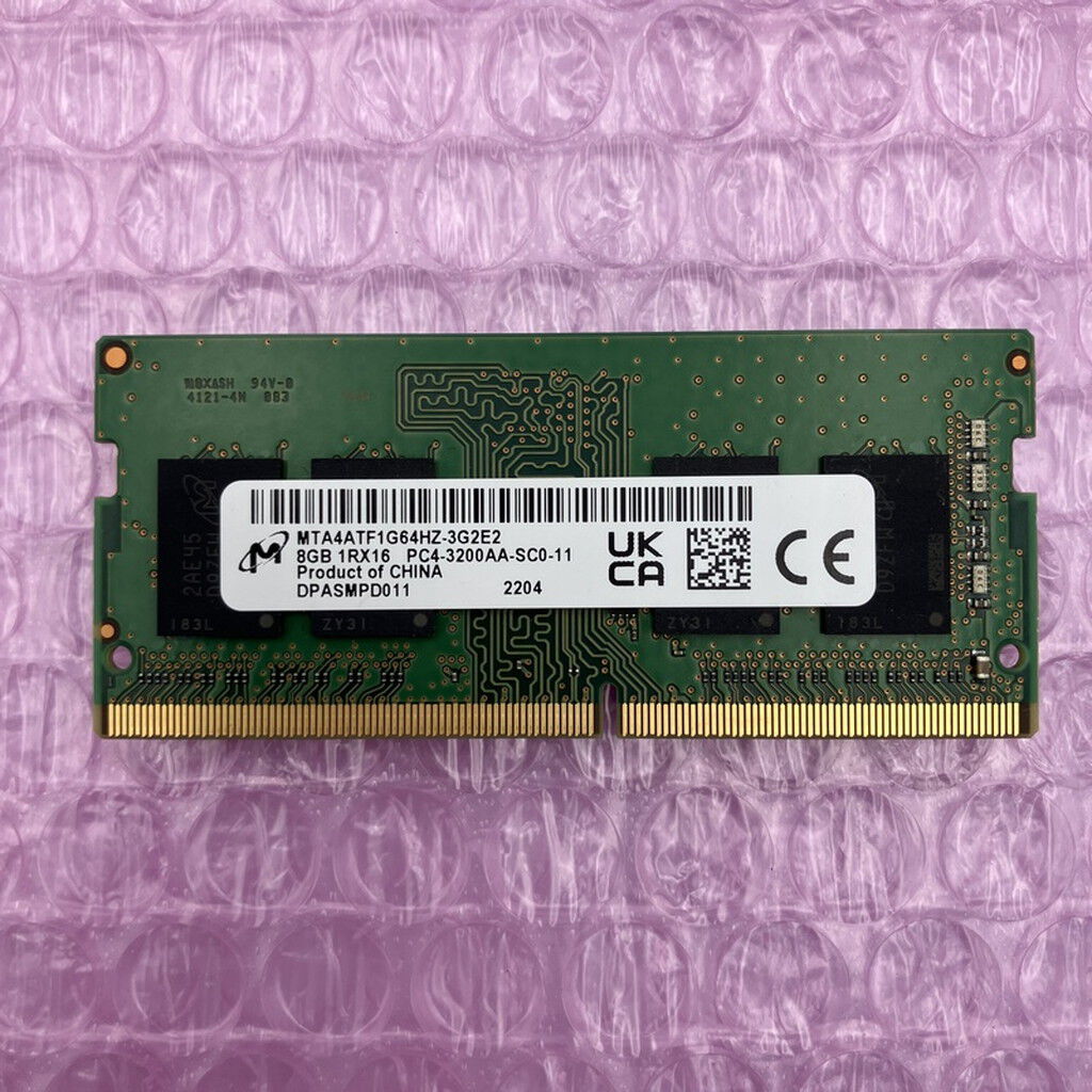 中古 PC4-25600 8GB ノート用(DDR4-3200) 158771 （374402