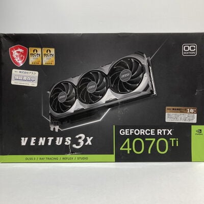 【神戸・三宮店】中古  MSI GeForce RTX 4070 Ti VENTUS 3X 12G OC (RTX4070Ti 12GB) 154205 