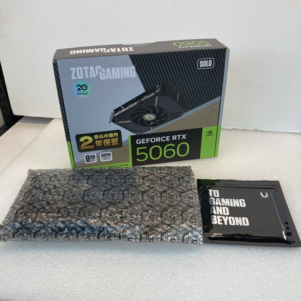 中古 ZOTAC ZT-B50600G-10L (RTX5060 SOLO 8G) 179554 （402882