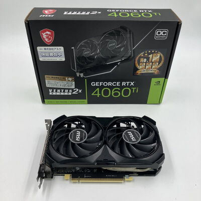 【なんば店】中古  MSI GeForce RTX 4060 Ti VENTUS 2X BLACK 8G OC?(RTX4060Ti 8GB) 158559 