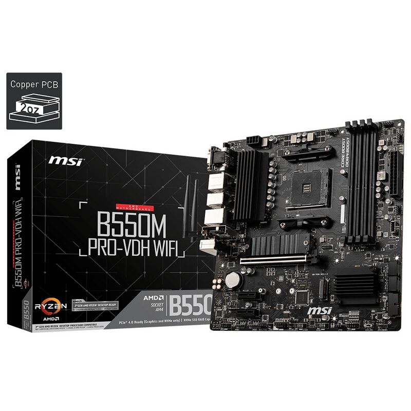 動作未確認 MSI B550M PRO-VDH WIFI マザーボード MSI B550M PRO-VDH WIFI (B550 AM4 MicroATX) ｜ パソコン通販の