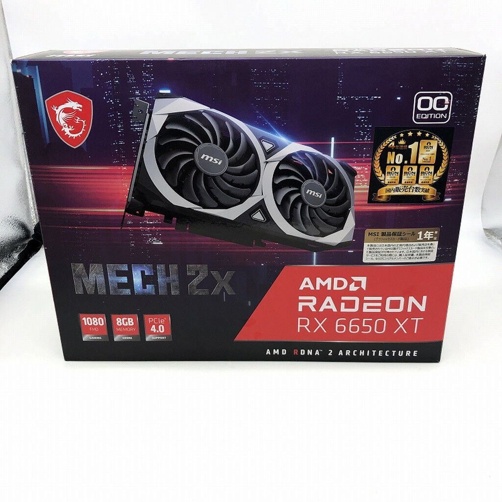 中古 MSI Radeon RX6650XT MECH 8G OC (RX 6650XT 8GB) 3400008790