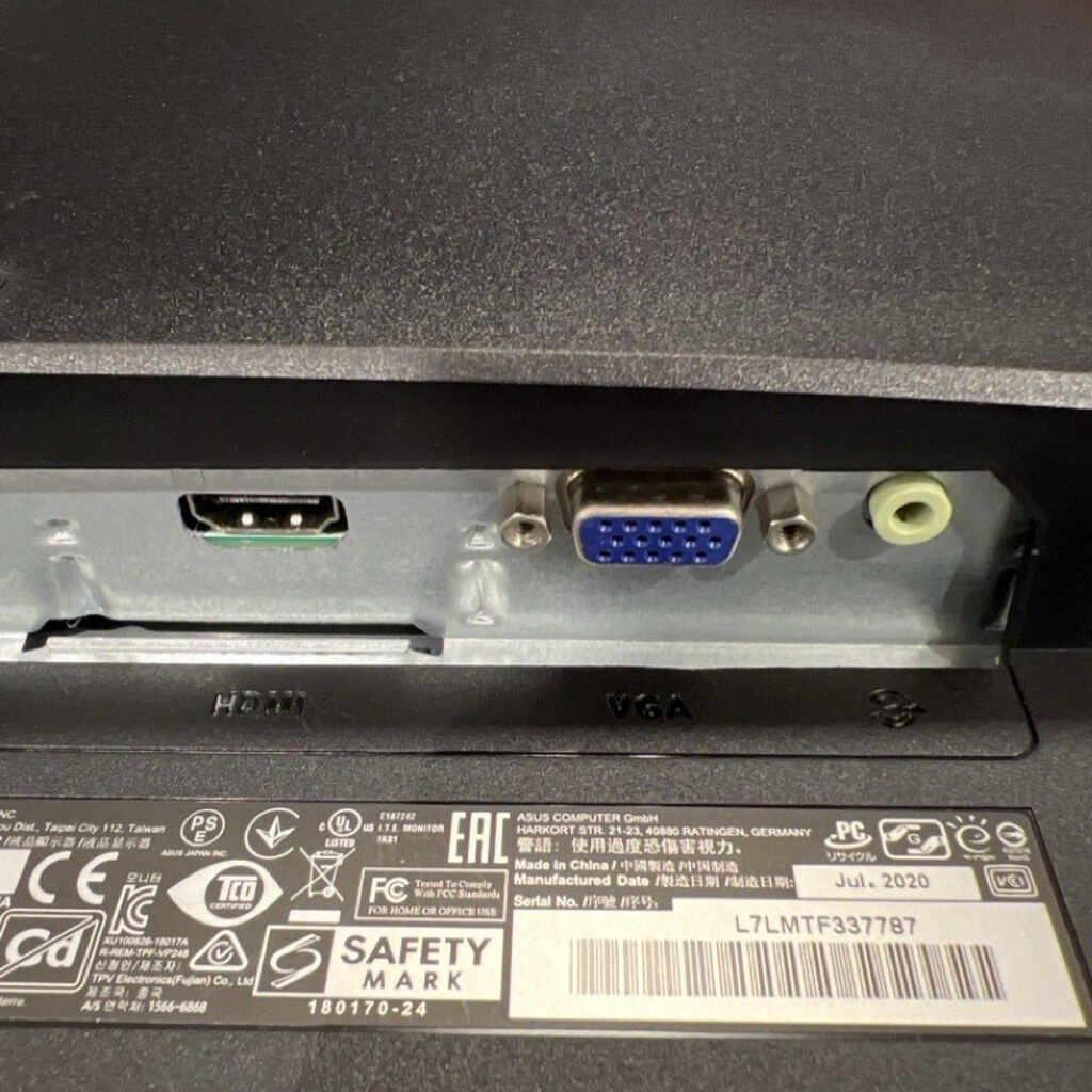 中古 ASUS VP248H （24インチ フルHD 1920x1080） 5140001520 （359271