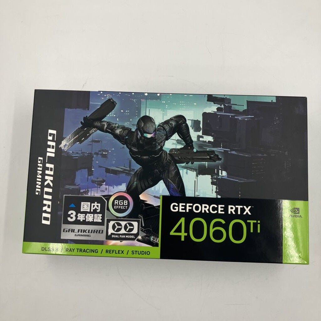 中古 玄人志向 GG-RTX4060Ti-E16GB/EX/DF (RTX4060Ti 16G) 175541