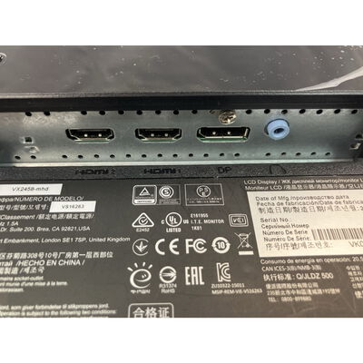 【仙台店】中古  Viewsonic VX2458-MHD-7 (23.8インチ FHD 1920x1080 144Hz) 3240011314 