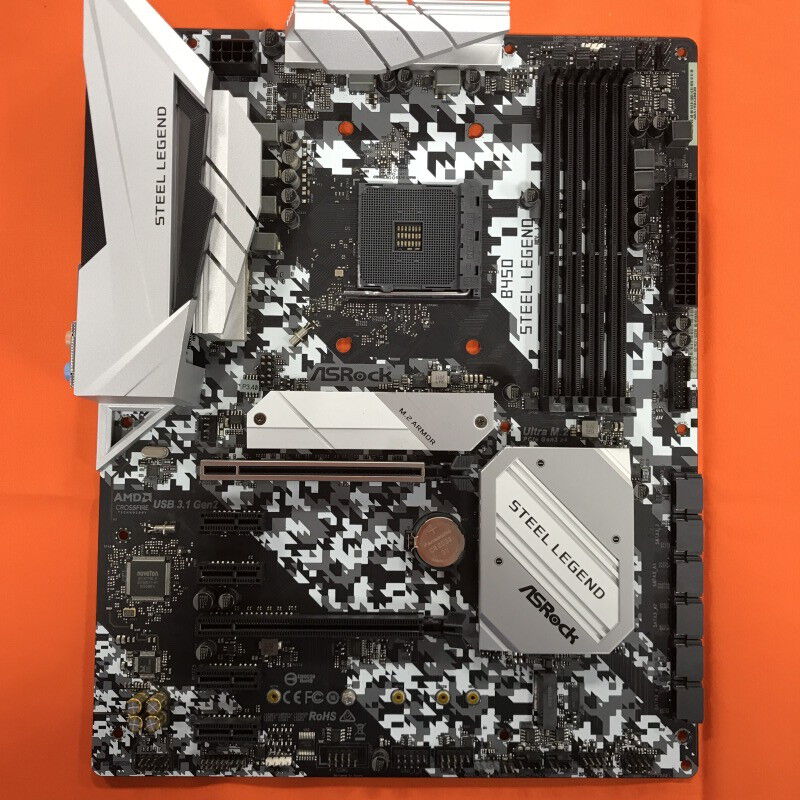中古 【付属品欠品】 ASRock B450 Steel Legend（B450 AM4 ATX DDR4