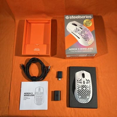 【なんば店】中古  SteelSeries Aerox 3 Wireless Snow 2022 (62608J) 3280021607 