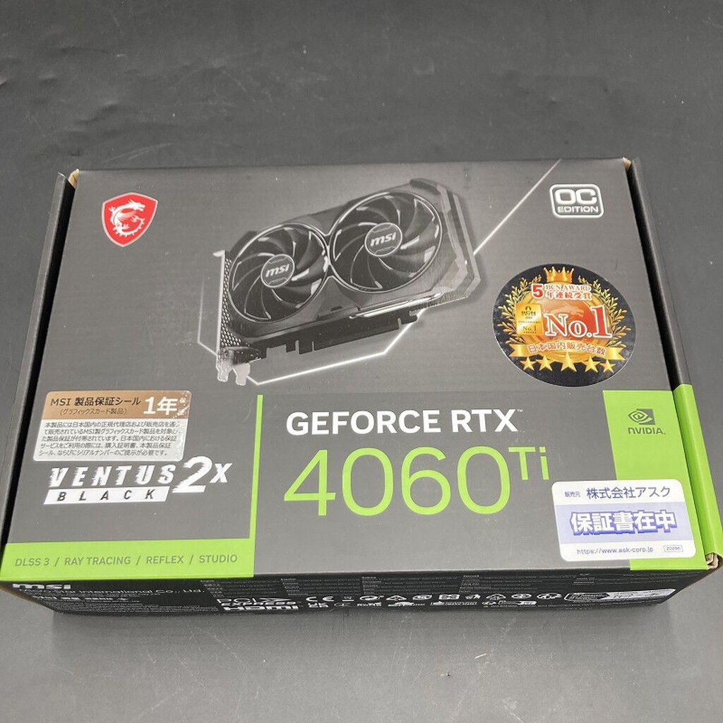 中古　4060ti 8gb ZOTAC 〔中古〕ZOTAC GeForce RTX 4060Ti 8GB(中古保証1ヶ月間