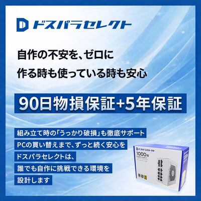 ドスパラセレクト  1000W-GOLD-ATX31-WH (1000W ホワイト) 