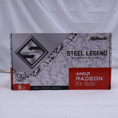 【通販センター】中古  ASRock RX7600 SL 8GO RX7600 Steel Legend 8G OC (RX7600 8G) 162751 