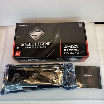 【京都店】中古  ASRock RX9070XT SLD 16G Steel Legend Dark 16GB (RX9070XT 16G) 176936 