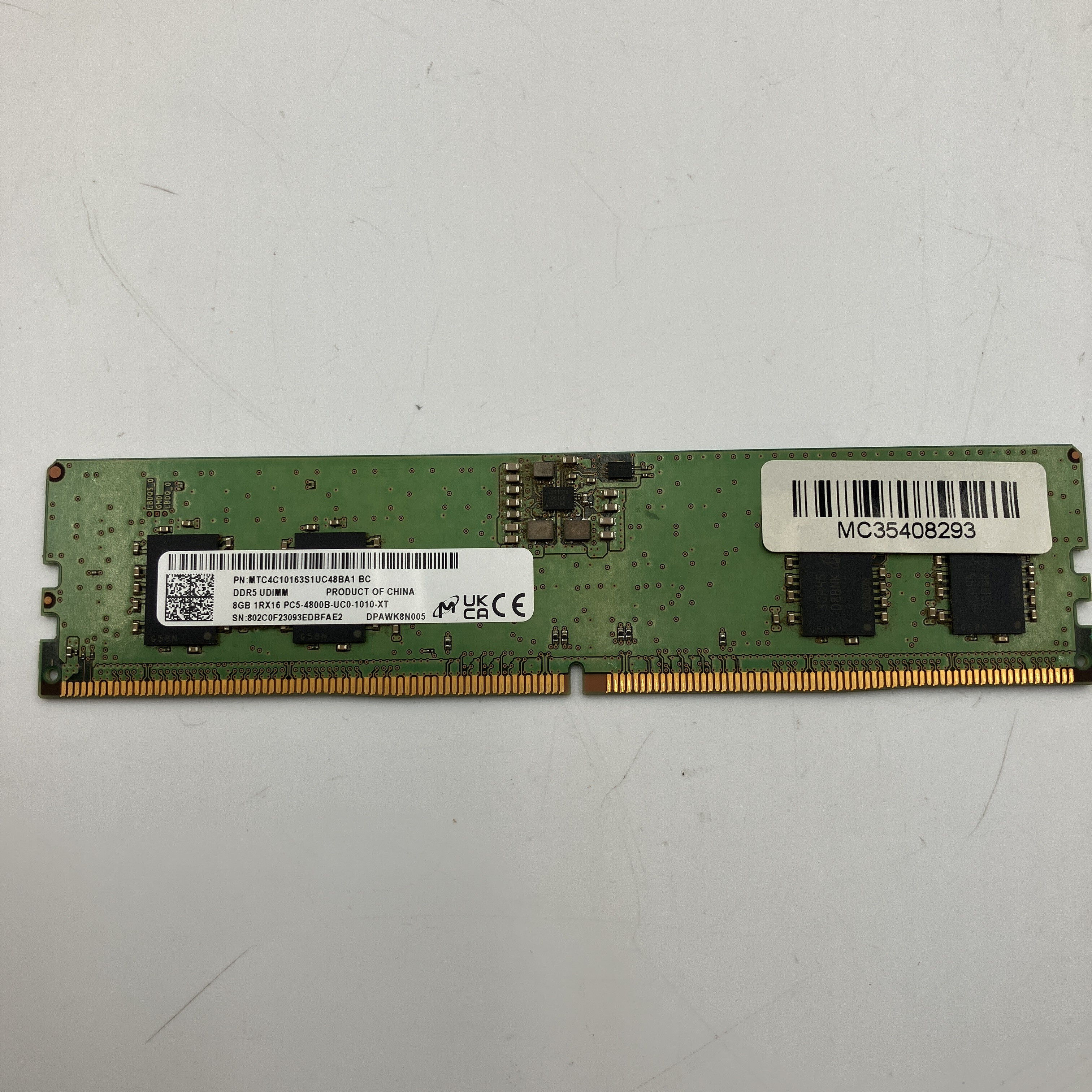中古 PC5-38400 8GB デスクトップ用(DDR5-4800) 151530 （401521