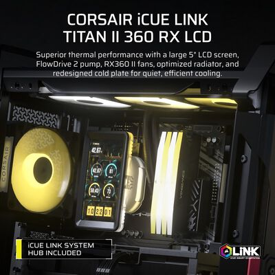 Corsair  iCUE LINK TITAN II 360 RX LCD Black CW-9061045-WW (ブラック) 
