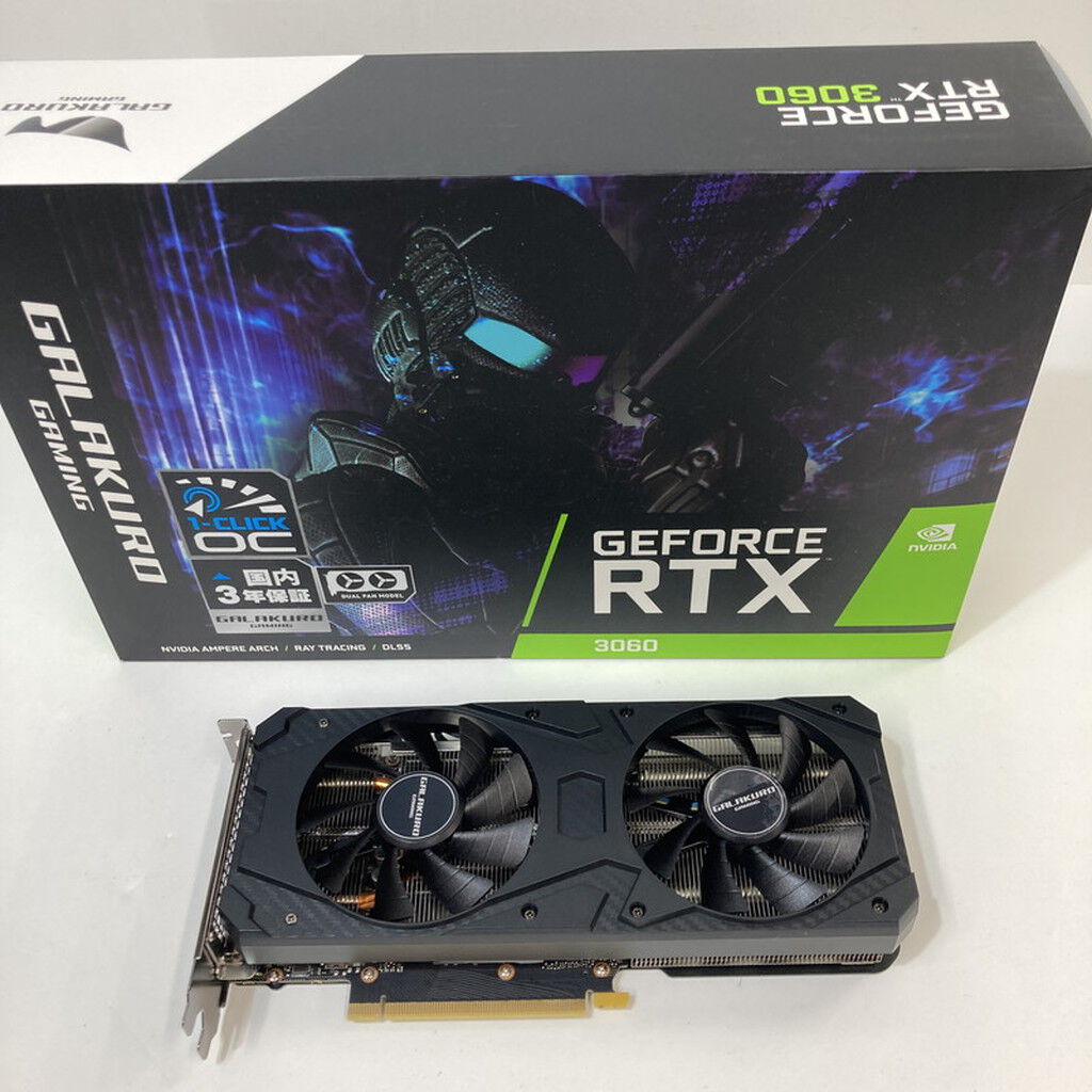 中古 玄人志向 GG-RTX3060-E12GB/OC/DF (RTX3060 12GB) 144779