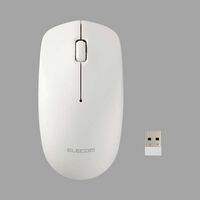 エレコム  M-LE10DRWH (USB無線光学式マウス Lサイズ ホワイト) 