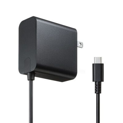 サンワサプライ  ACA-PD110BK (USB PD対応AC充電器 PD65W・Type-Cケーブル一体型) 