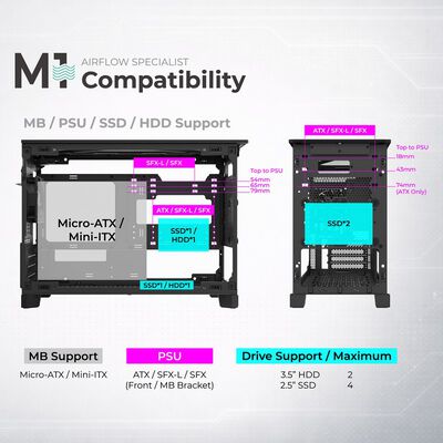 MONTECH  TEN Black (MicroATX ブラック) 