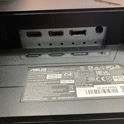 【富士青葉店】中古  ASUS VG279QL3A-R (27"W 2H1DP 1ms IPS 180Hz) 5070001696 