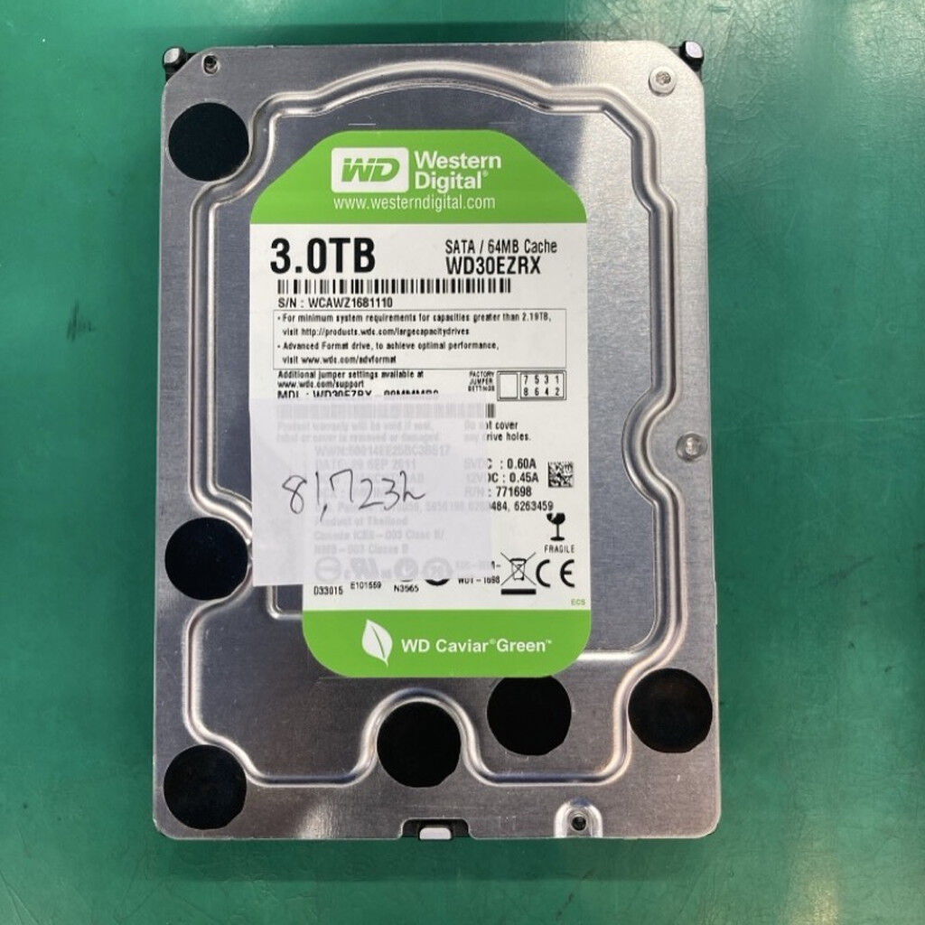 中古 W.D WD30EZRX (3TB SATA 3.5ｲﾝﾁ) 117984 （367349） ｜ パソコン