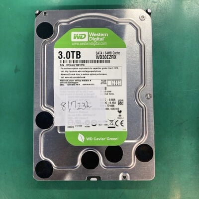 【千葉店】中古  W.D WD30EZRX (3TB SATA 3.5ｲﾝﾁ) 117984 