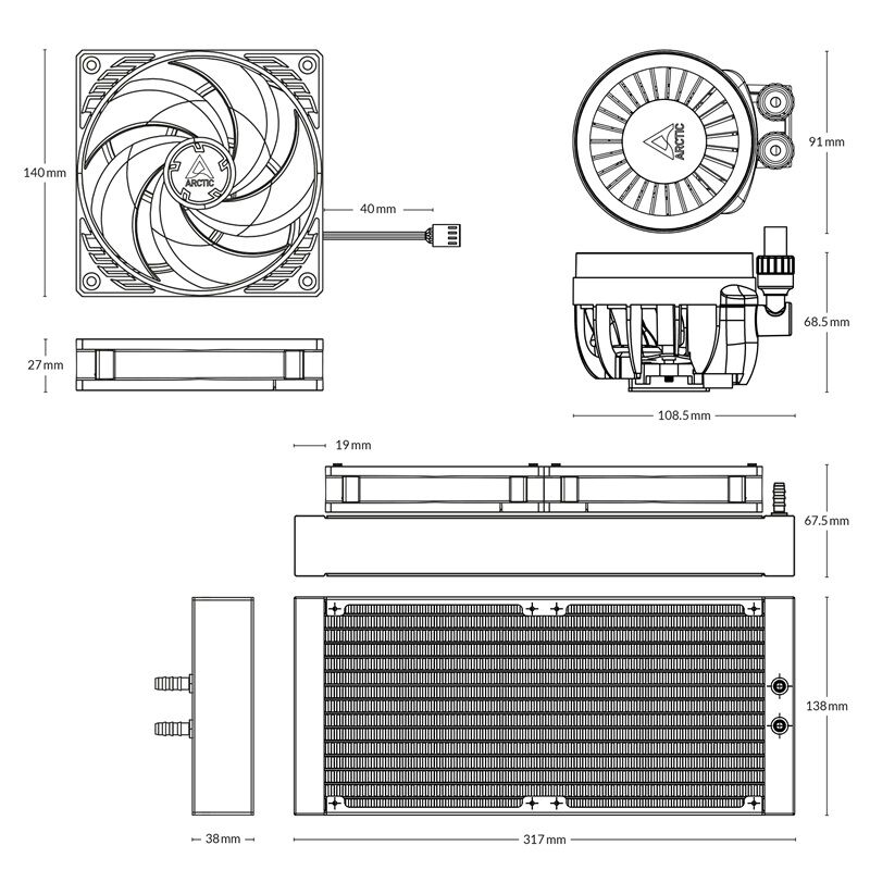 リーパラモリア ARCTIC Liquid Freezer III 280 ACFRE00135A ｜ パソコン通販の