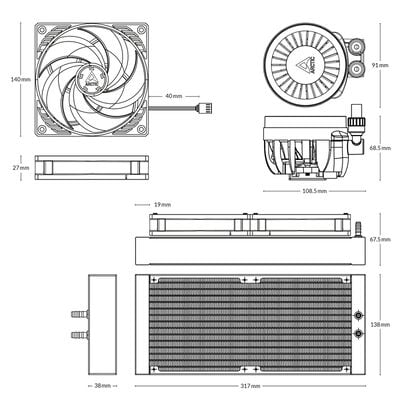 ARCTIC  Liquid Freezer III 280 ACFRE00135A 