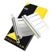 EZDIY  RC21 - PCIe 5.0 x16 200 mm Riser Cable 90-Degree - White EZDPC247-1 (PCIe 5.0 ライザーケーブル 200mm ホワイト) 