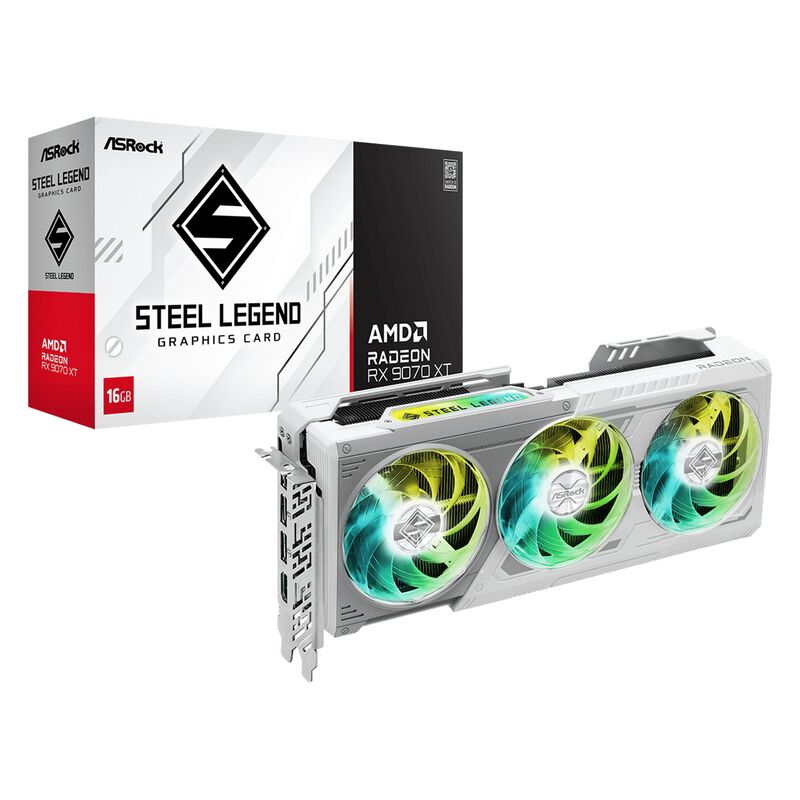 ASRock Radeon RX 9070 XT Steel Legend 16GB (RX9070XT SL 16G