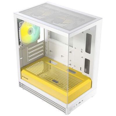 Okinos  Aqua UNO Yolk (MicroATX ガラス ホワイトイエロー) 