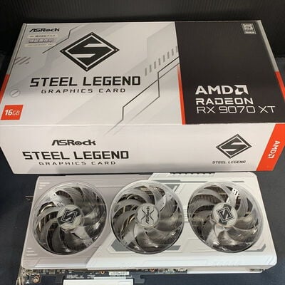 【横浜駅前店】中古  ASRock RX9070XT SL 16G Steel Legend 16GB (RX9070XT 16G) 176937 