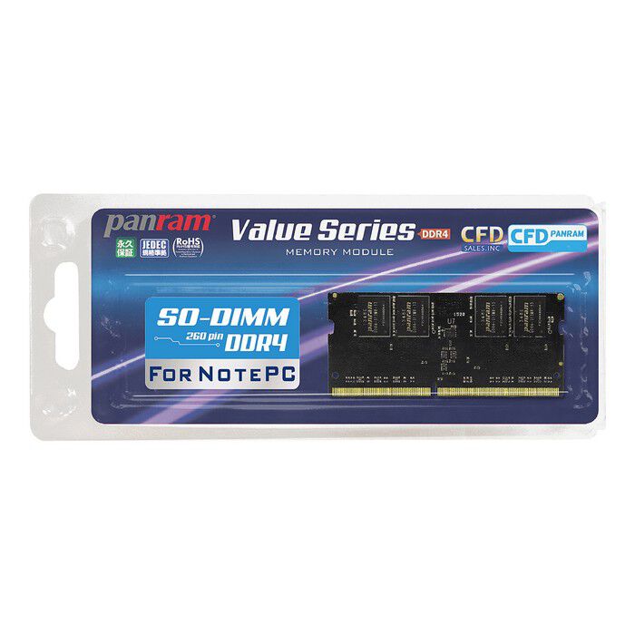 D4N2666PS-16G DDR4 16GB ノート用メモリ CFD D4N2666PS-16G (SODIMM DDR4 PC4-21300 16GB) ｜ パソコン通販の