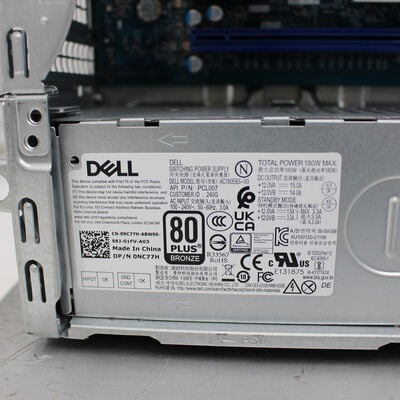 【通販センター】中古  【ジャンク品/保証無/返品質問不可】DELL D18S(Intel Core i7 14700/16GB DDR5 (PC5)/SSD1TB/DVDマルチ/オンボード/OS無し) 196821 