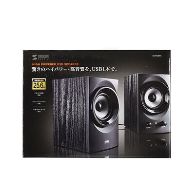 サンワサプライ  MM-SPU9BKN ハイパワーUSBスピーカー(ブラック） 