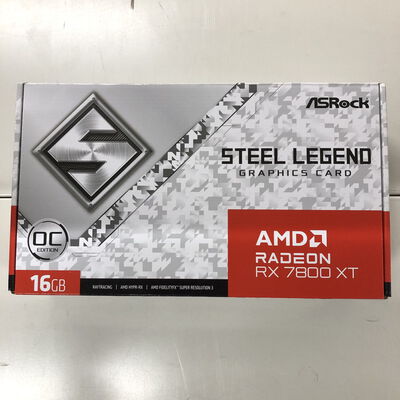 【宮崎恒久店】中古  ASRock RX7800XT SL 16GO RX7800XT Steel Legend OC (RX7800XT 16GB) 162734 