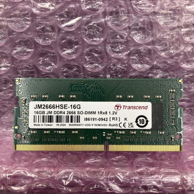 【富士青葉店】中古  Transcend ノートPC用メモリ(PC4-21300 16GB DDR4-2666) 5070002288 