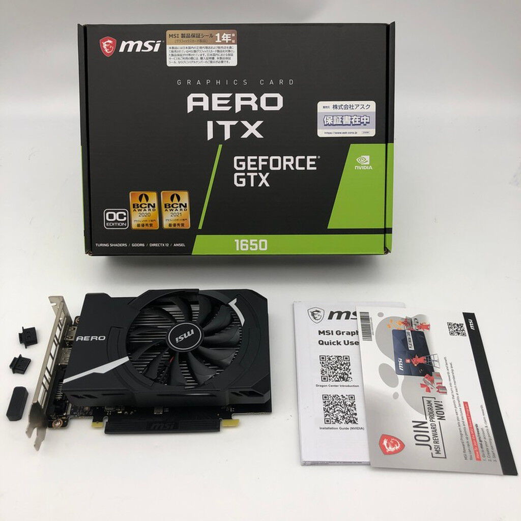 MSI GeForce GTX 1650 D6 AERO ITX J OC msi GeForce GTX1650 AERO ITX
