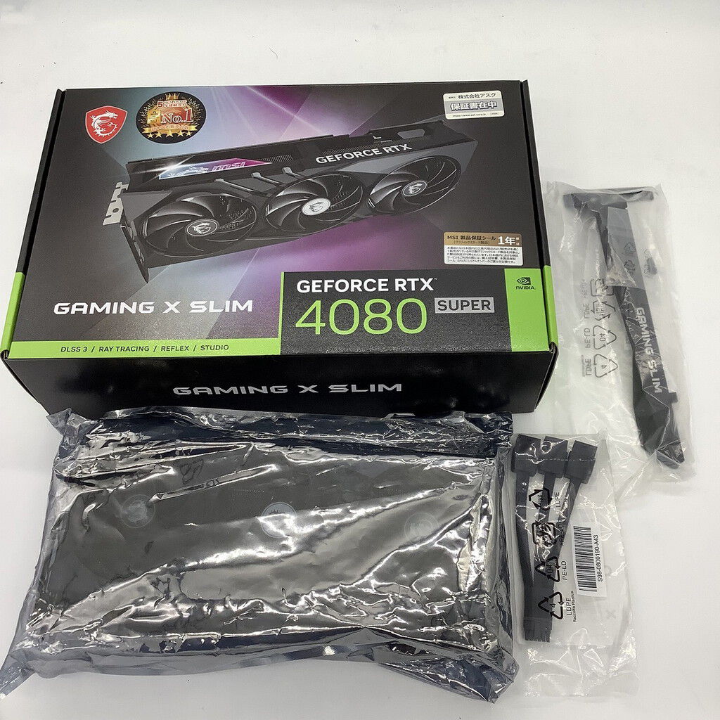 MSI RTX 4080 SUPER Gaming X Slim (中古) 中古 MSI GeForce RTX 4080 SUPER 16G GAMING X SLIM (RTX4080 SUPER
