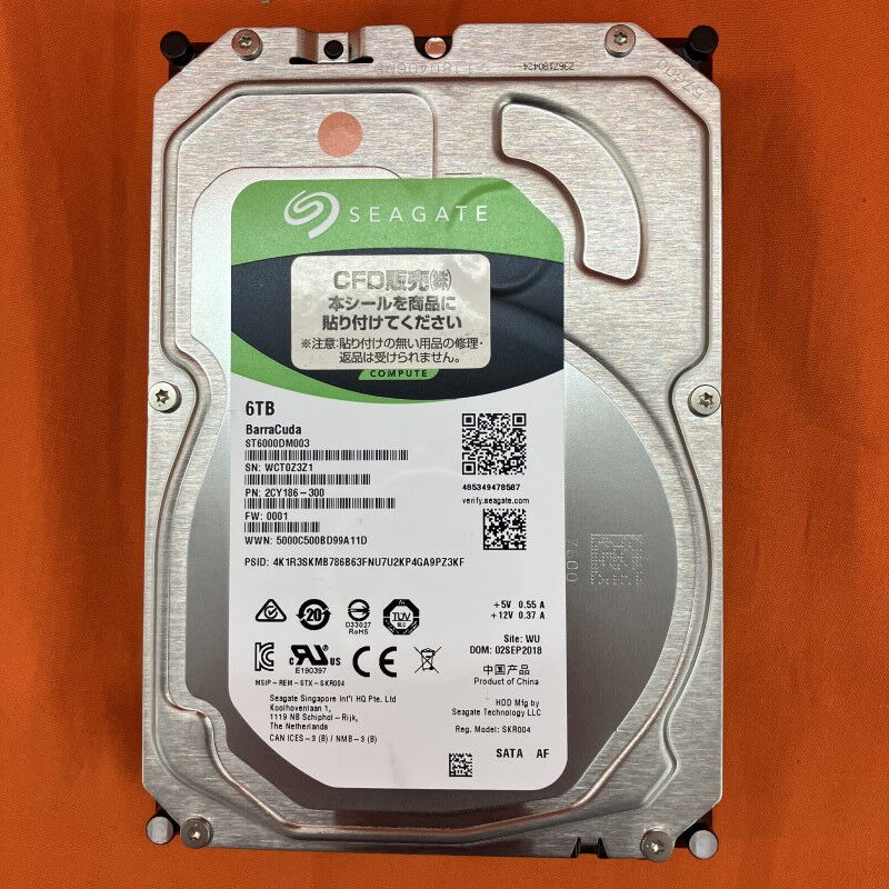 中古 SEAGATE ST6000DM003 (SATA3 6TB 256MB) 3280020916