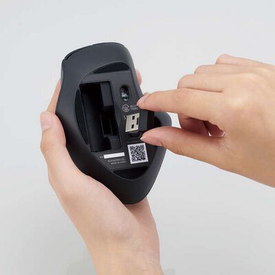 エレコム  M-SH30DBSKBK (無線抗菌静音マウス&ldquo;SHELLPHA&rdquo;チルト機能付き7ボタン ブラック) 