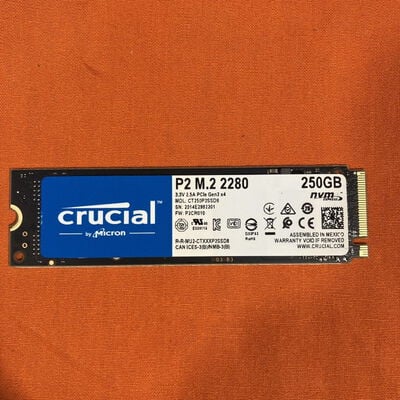 【なんば店】中古  Crucial P2 CT250P2SSD8JP (PCIe3x4 M.2 250GB) 3280021389 